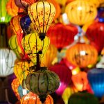 A collection of colorful lanterns, symbolizing the rich cultural tapestry intertwined with language